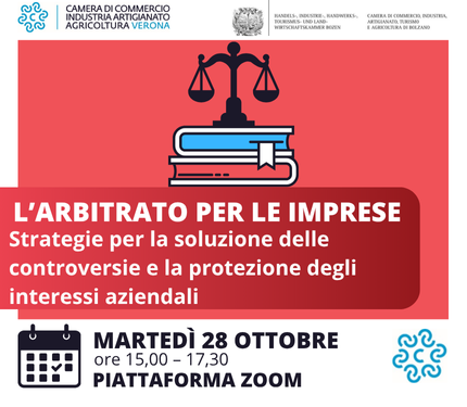 Immagine webinar l'arbitrato per le imprese 28 ottobre 2025